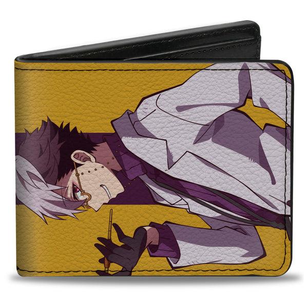 buckle down Bi-Fold Wallet - AFTER-SCHOOL HANAKO-KUN Tsuchigomori Ryuirou Pose and Title Logo Yellow