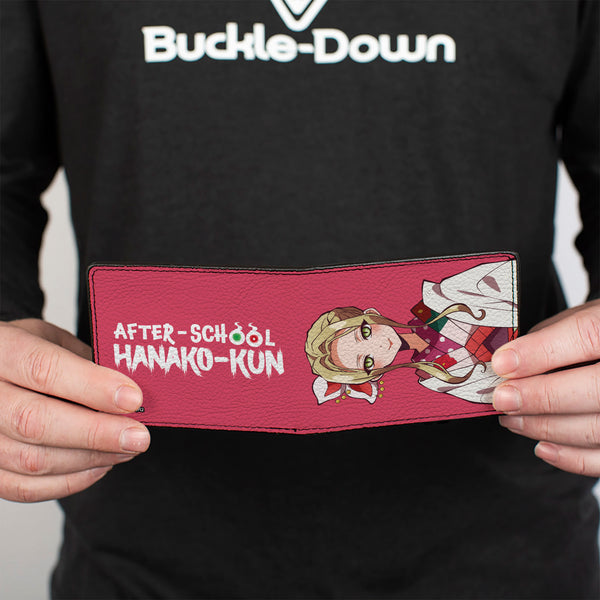 Buckle Down Bi-Fold Wallet - AFTER-SCHOOL HANAKO-KUN Yako Pose And Title Logo Pink