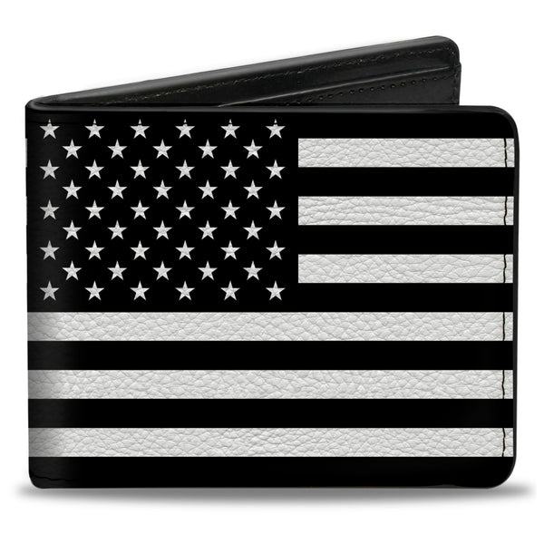 buckle down Bi-Fold Wallet - American Flag Black White