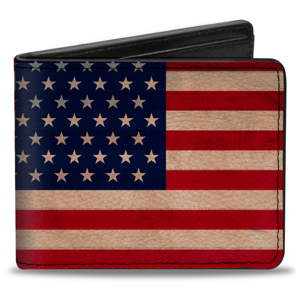 buckle down Bi-Fold Wallet - American Flag Weathered Color