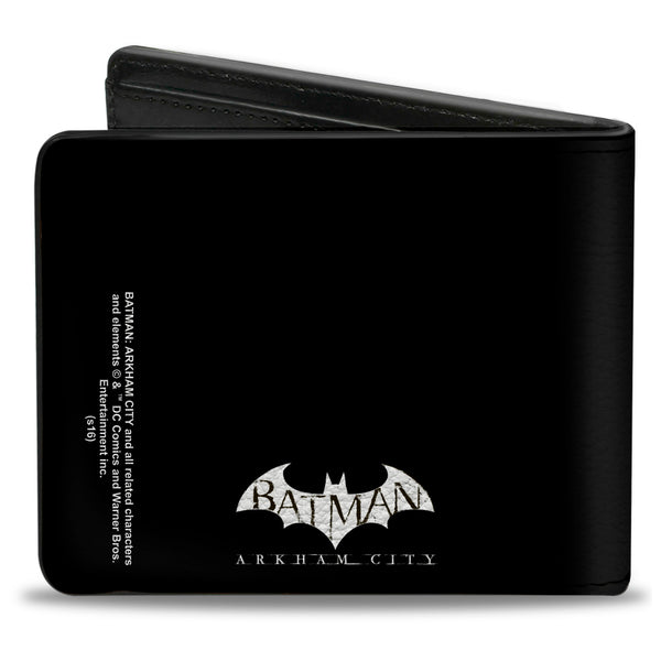 Buckle Down Bi-Fold Wallet - ARKHAM CITY Batman & Joker Fight Pose Black Grays White