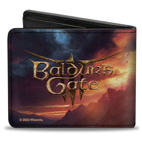 Buckle Down Bi-Fold Wallet - BALDUR'S GATE Astarion Hand Out Pose And Title Logo