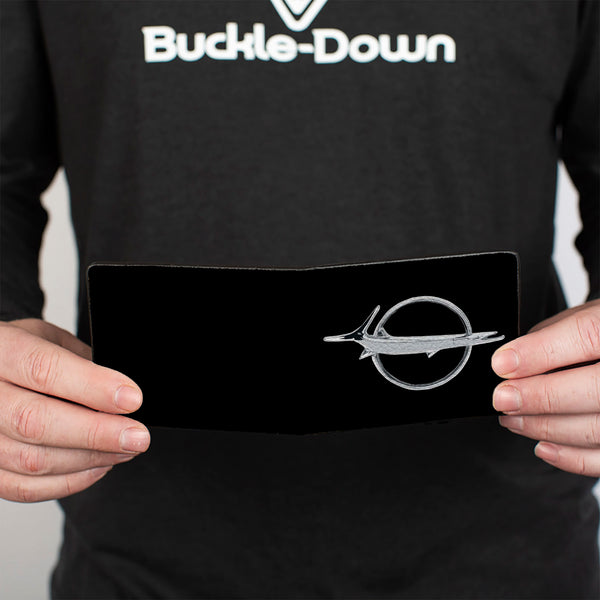 Buckle Down Bi-Fold Wallet - Barracuda Emblem Black Silver