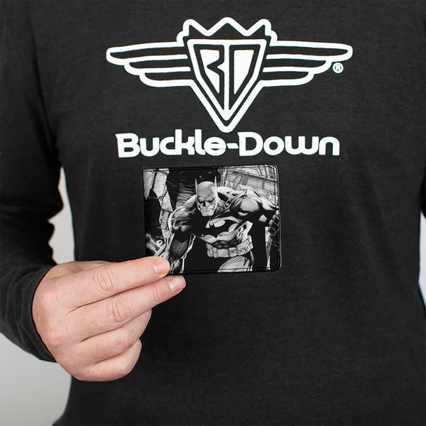 Buckle Down Bi-Fold Wallet - Batman Jim Lee Hush Chain And Grappling Hook Pencils White/Black