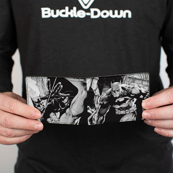 Buckle Down Bi-Fold Wallet - Batman Jim Lee Hush Chain And Grappling Hook Pencils White/Black