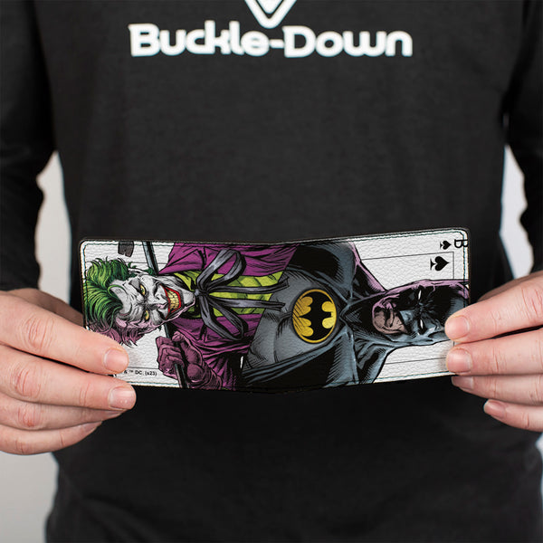 Buckle Down Bi-Fold Wallet - Batman Versus Joker Three Jokers Spade Card Comic Book Cover