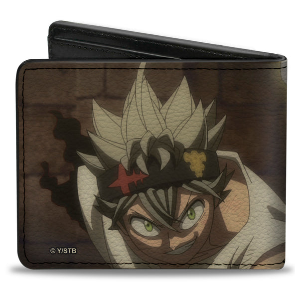 Buckle Down Bi-Fold Wallet - BLACK CLOVER Asta And Licht Pose With Title Logo Greens
