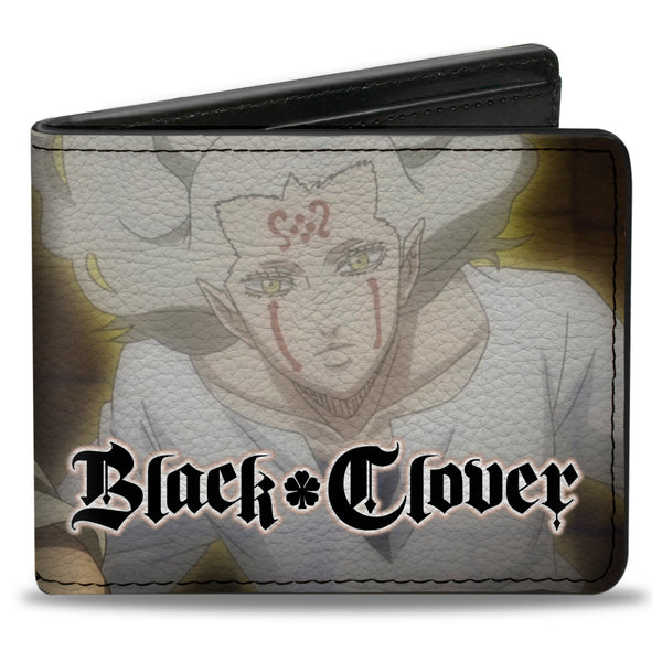 buckle down Bi-Fold Wallet - BLACK CLOVER Asta and Licht Pose with Title Logo Greens