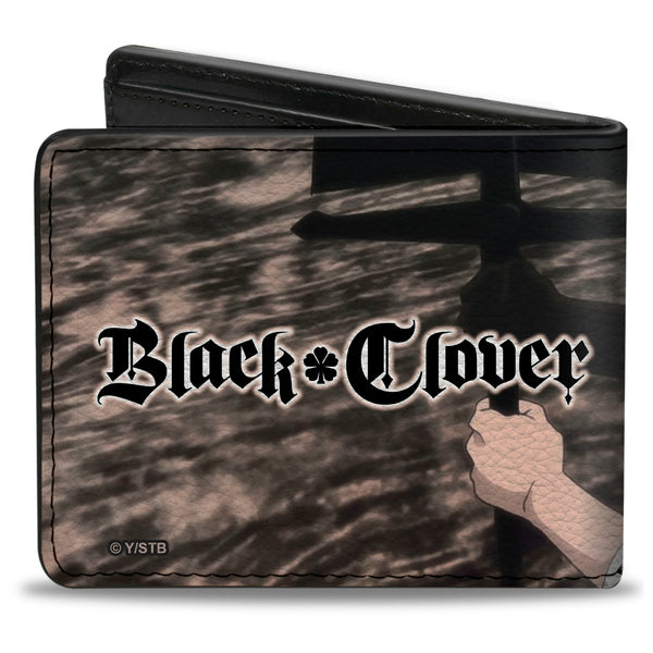 Buckle Down Bi-Fold Wallet - BLACK CLOVER Black Asta Charging Pose And Title Logo