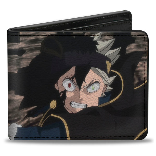 buckle down Bi-Fold Wallet - BLACK CLOVER Black Asta Charging Pose and Title Logo