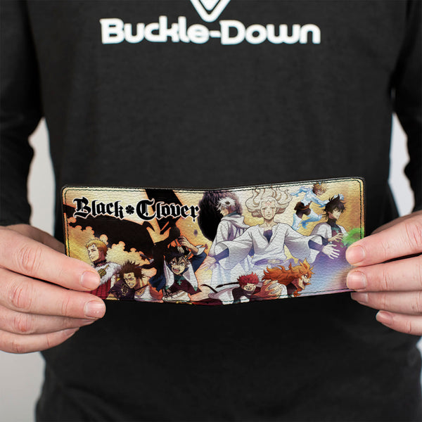 Buckle Down Bi-Fold Wallet - BLACK CLOVER Character Collage And Title Logo