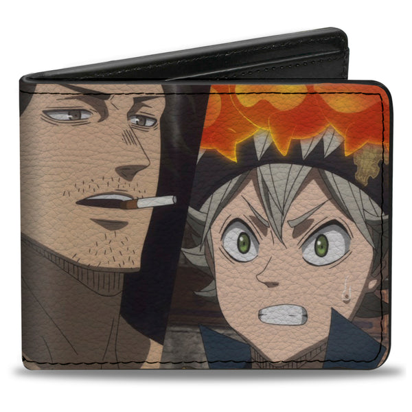 buckle down Bi-Fold Wallet - BLACK CLOVER Three Character Pose Blocks and Title Logo