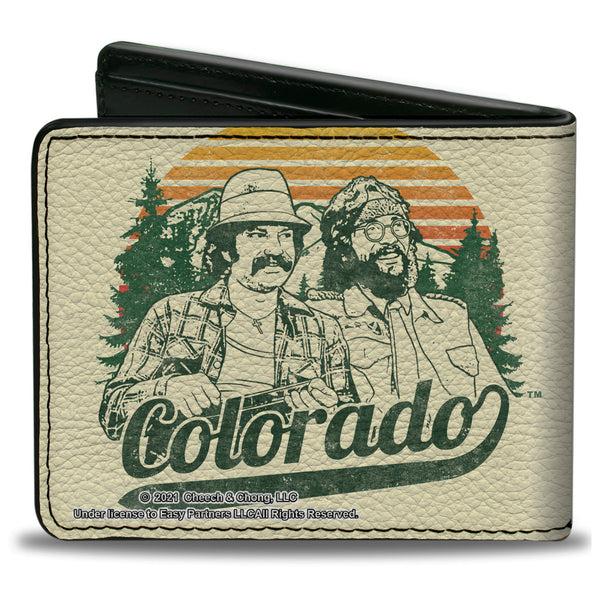 Buckle Down Bi-Fold Wallet - Cheech & Chong COLORADO Landscape Ivory Orange Green
