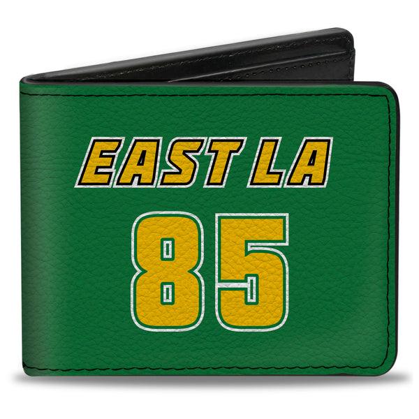 buckle down Bi-Fold Wallet - Cheech & Chong EAST LA 85 BASKETBALL JONES Faces Logo Green/Yellow