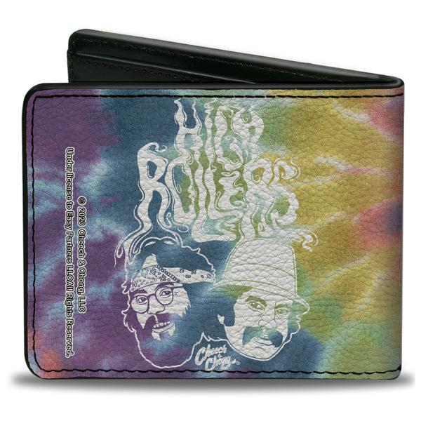 Buckle Down Bi-Fold Wallet - CHEECH & CHONG HIGH ROLLERS Smoke Pose Tie Dye Multi Color/White