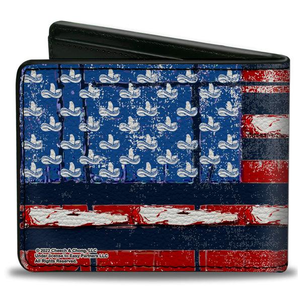 Buckle Down Bi-Fold Wallet - CHEECH & CHONG Sombrero And Joints Flag