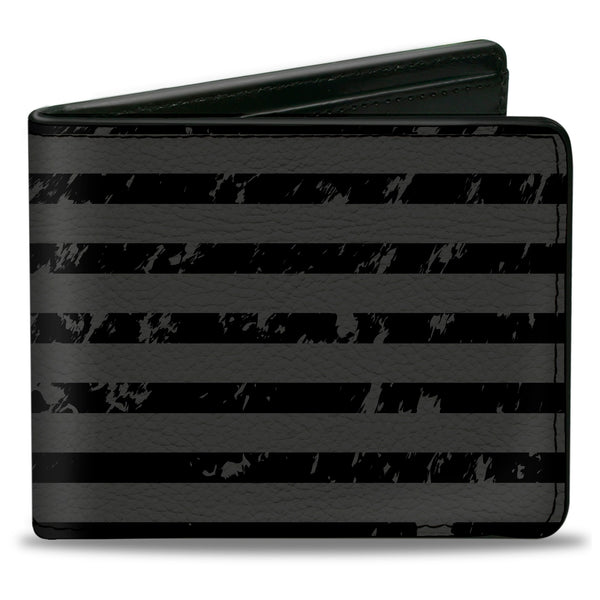 buckle down Bi-Fold Wallet - CHEVROLET Bowtie Americana Flag Weathered Gray Black