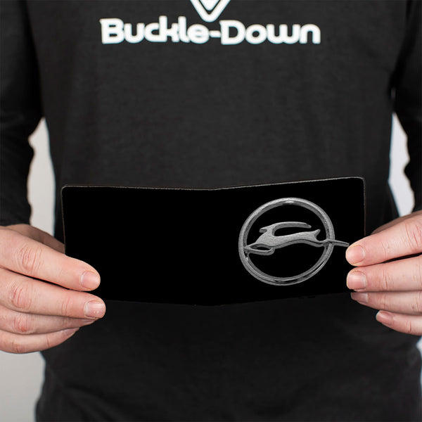 Buckle Down Bi-Fold Wallet - Chevrolet Impala Deer Emblem Black Silver