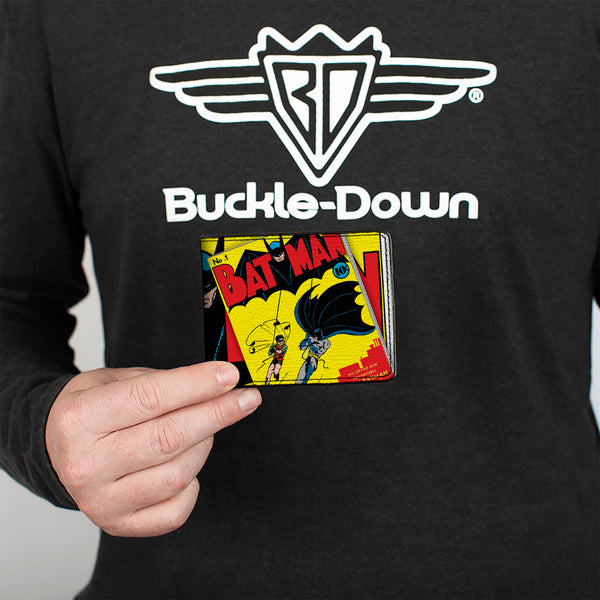 Buckle Down Bi-Fold Wallet - Classic BATMAN Issue #1 Robin & Batman Logo CLOSE-UP Cover Pose