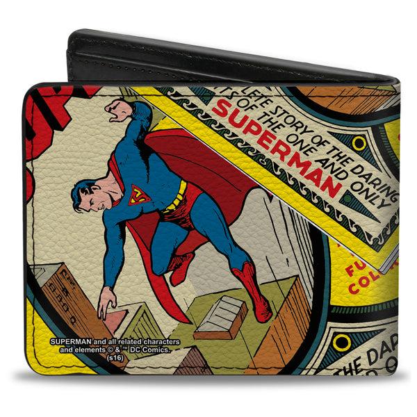 Buckle Down Bi-Fold Wallet - Classic SUPERMAN #1 Flying Cover Pose