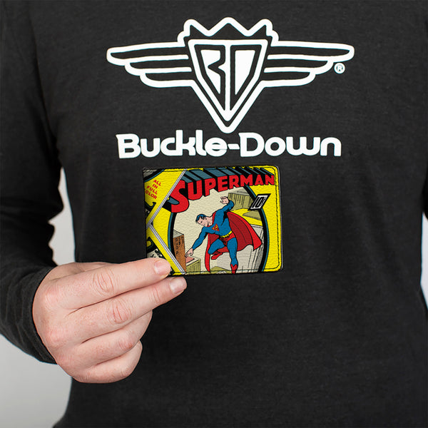 Buckle Down Bi-Fold Wallet - Classic SUPERMAN #1 Flying Cover Pose