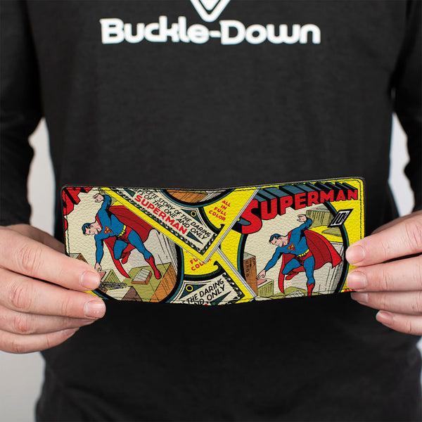 Buckle Down Bi-Fold Wallet - Classic SUPERMAN #1 Flying Cover Pose