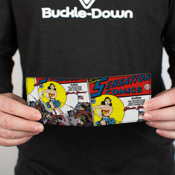 Buckle Down Bi-Fold Wallet - Classic Wonder Woman SENSATION COMICS #1 Cover Pose