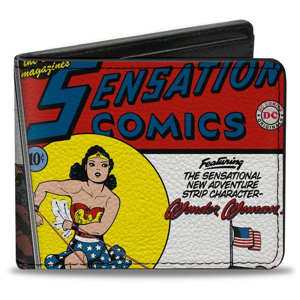 buckle down Bi-Fold Wallet - Classic Wonder Woman SENSATION COMICS #1 Cover Pose