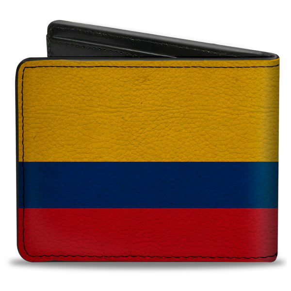 Buckle Down Bi-Fold Wallet - Colombia Flag Distressed