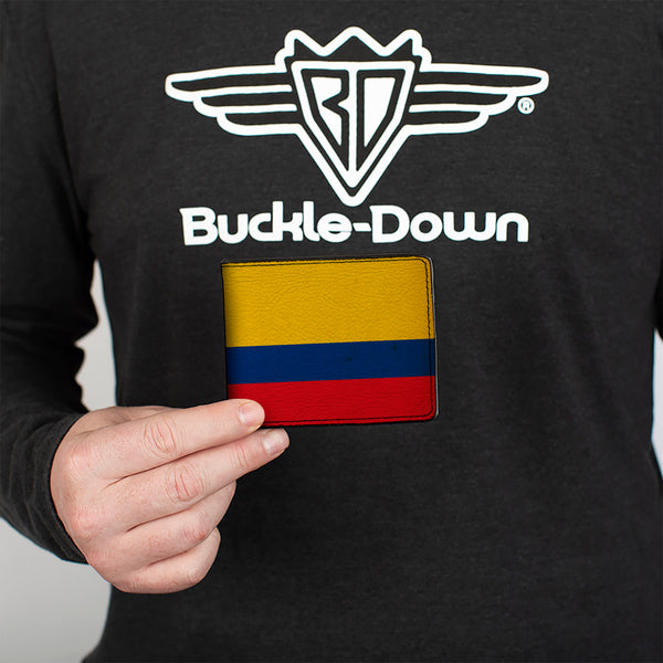 Buckle Down Bi-Fold Wallet - Colombia Flag Distressed