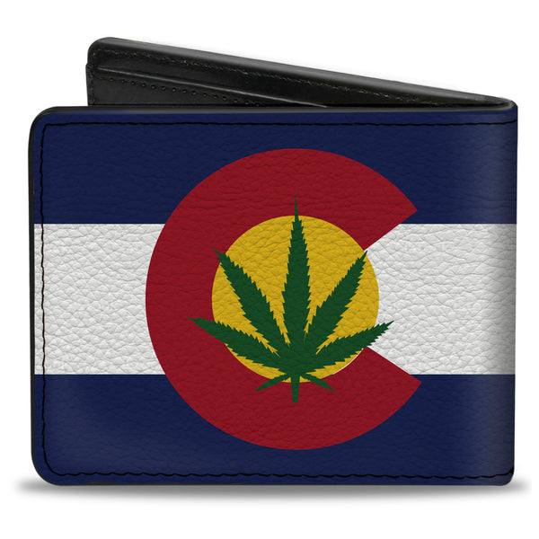 Buckle Down Bi-Fold Wallet - Colorado Flag Marijuana Leaf