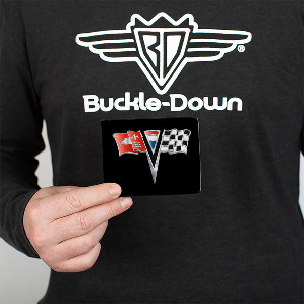 Buckle Down Bi-Fold Wallet - Corvette Stingray C2 Emblem Black