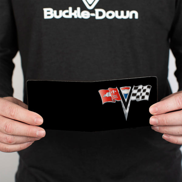 Buckle Down Bi-Fold Wallet - Corvette Stingray C2 Emblem Black