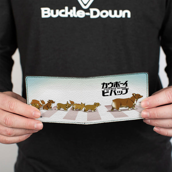 Buckle Down Bi-Fold Wallet - COWBOY BEBOP Ein With Family Pose And Title Logo Blue Fade