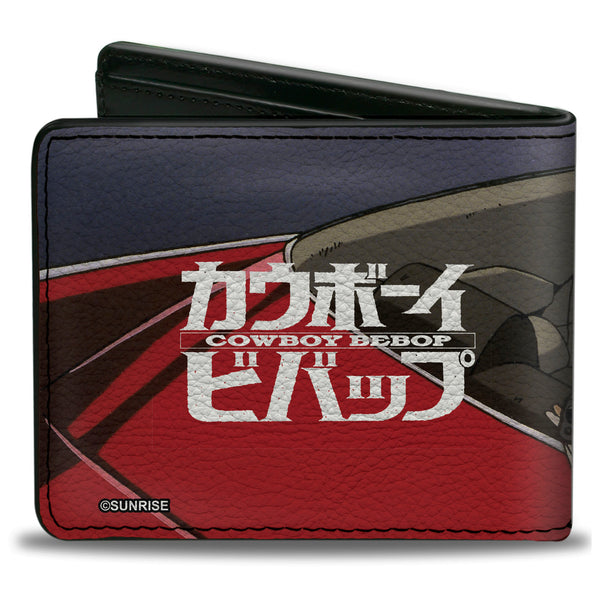 Buckle Down Bi-Fold Wallet - COWBOY BEBOP Faye Valentine Shooting Scene And Title Logo
