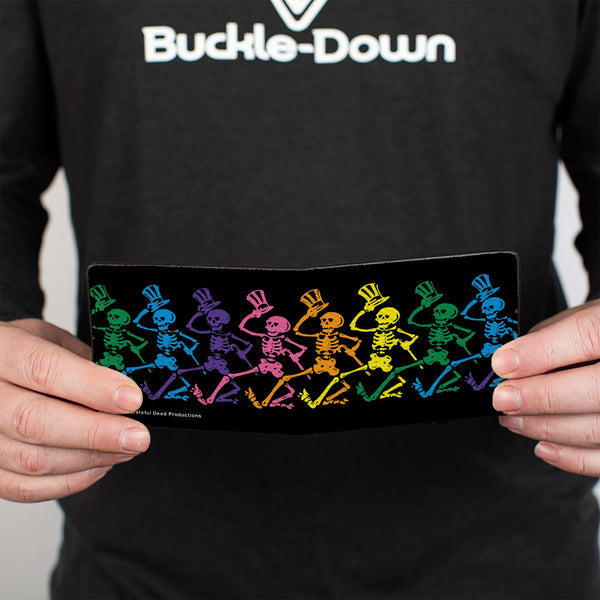 Buckle Down Bi-Fold Wallet - Dancing Skeletons Black Multi Color