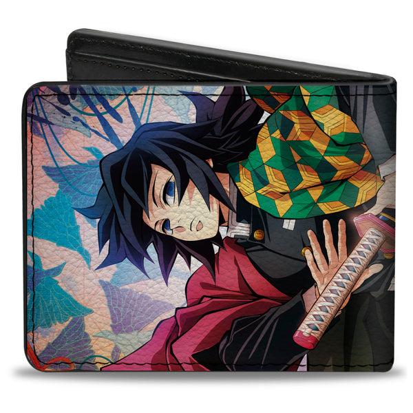 Buckle Down Bi-Fold Wallet - DEMON SLAYER Giyu Tomioka Sword Pose And Title Logo