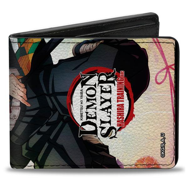 buckle down Bi-Fold Wallet - DEMON SLAYER Giyu Tomioka Sword Pose and Title Logo