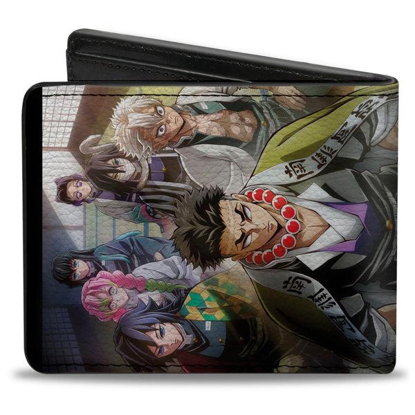 Buckle Down Bi-Fold Wallet - DEMON SLAYER Hashira Group Pose And Title Logo