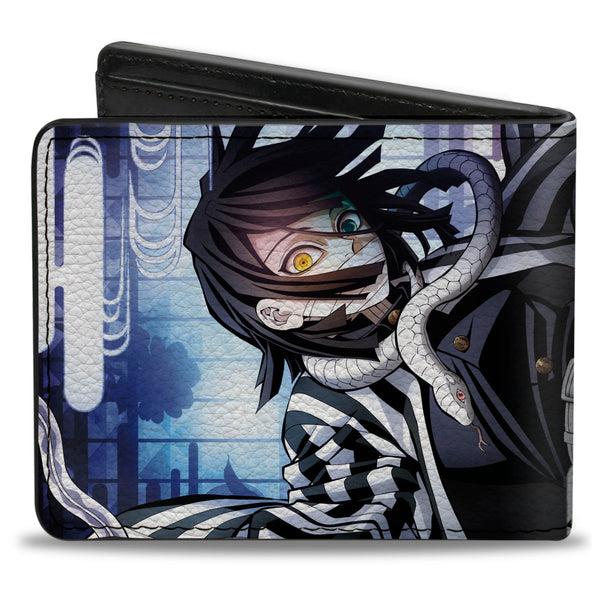 Buckle Down Bi-Fold Wallet - DEMON SLAYER Obanai Iguro Serpent Pose And Title Logo