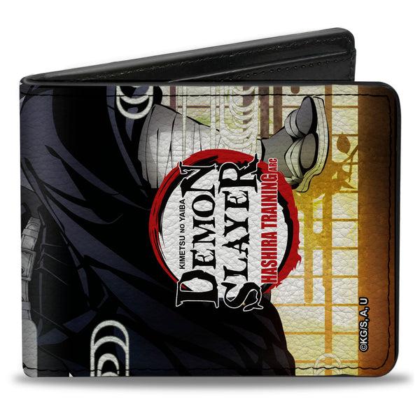 buckle down Bi-Fold Wallet - DEMON SLAYER Obanai Iguro Serpent Pose and Title Logo