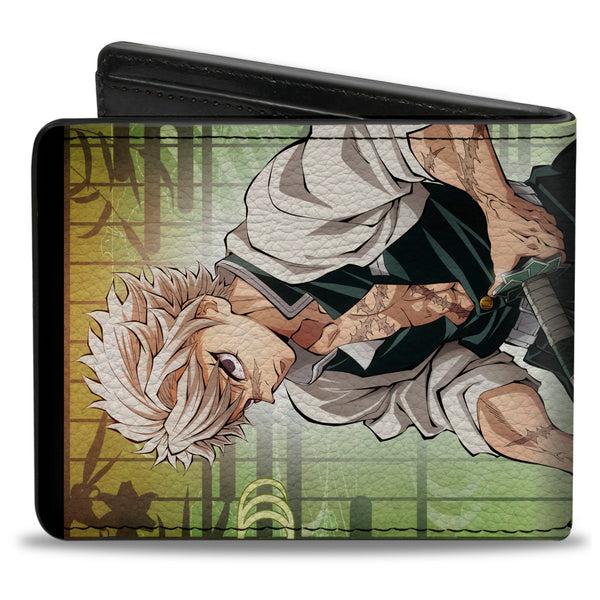 Buckle Down Bi-Fold Wallet - DEMON SLAYER Sanemi Shinazugawa Sword Pose And Title Logo