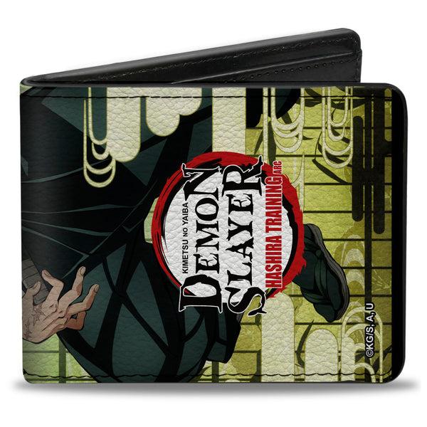 buckle down Bi-Fold Wallet - DEMON SLAYER Sanemi Shinazugawa Sword Pose and Title Logo