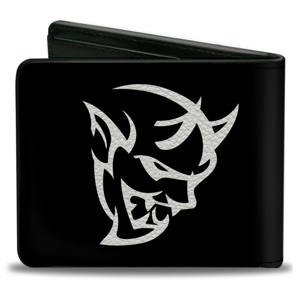 Buckle Down Bi-Fold Wallet - Dodge Demon Icon Black White