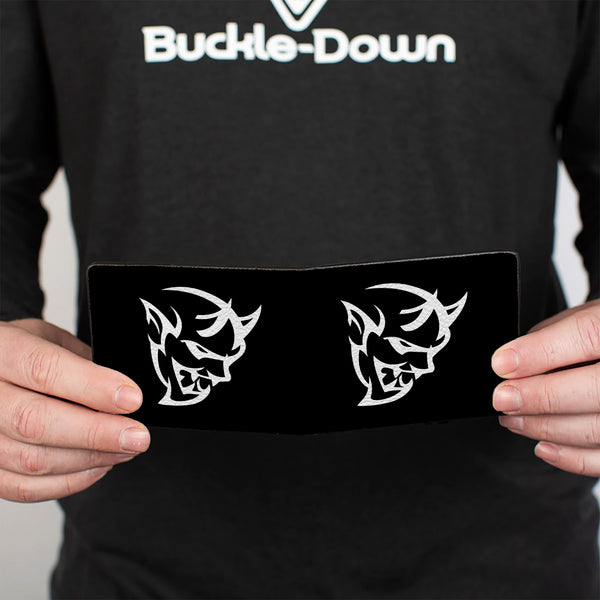 Buckle Down Bi-Fold Wallet - Dodge Demon Icon Black White