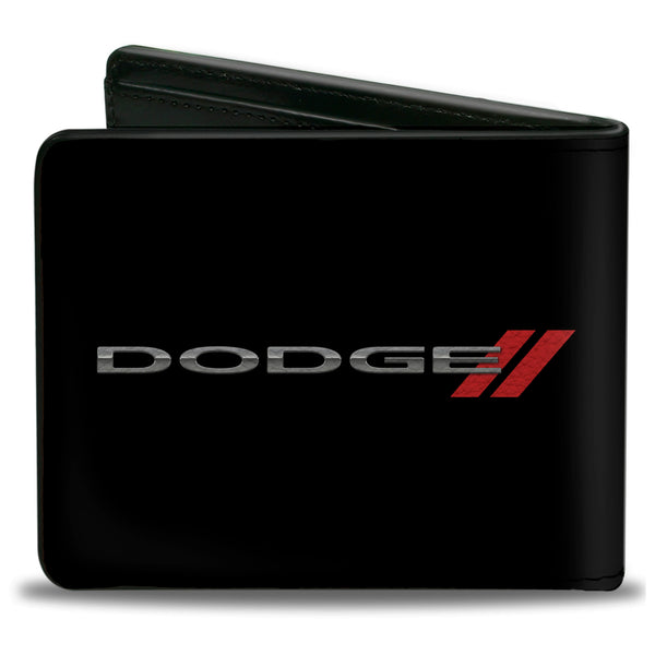Buckle Down Bi-Fold Wallet - DODGE Red Rhombus Black Silver Red