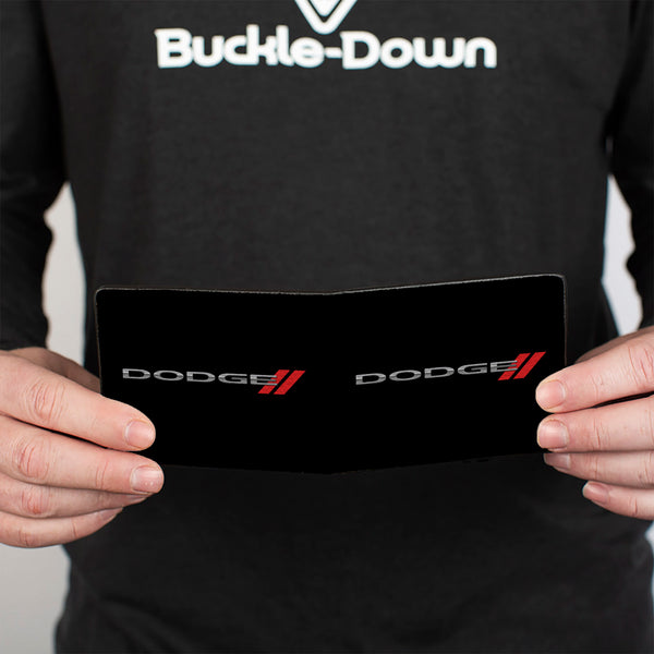 Buckle Down Bi-Fold Wallet - DODGE Red Rhombus Black Silver Red