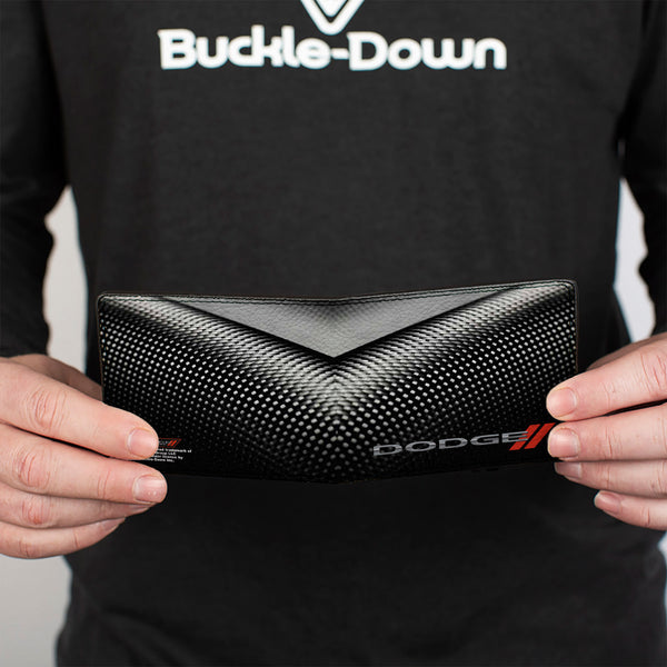 Buckle Down Bi-Fold Wallet - Dodge Red Rhombus Carbon Fiber