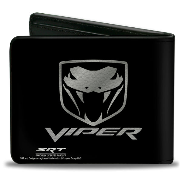 Buckle Down Bi-Fold Wallet - Dodge Viper Black Silver Logo