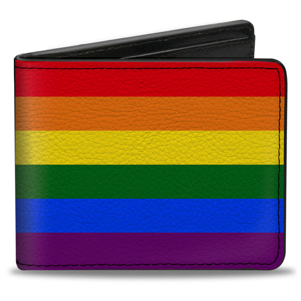 buckle down Bi-Fold Wallet - Flag American Pride Rainbow Black